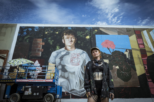 Jasmine Crisp’s mural can be found in Park Row.