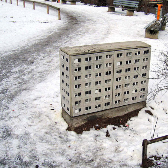 Evol - Street Art - Edifici in miniatura
