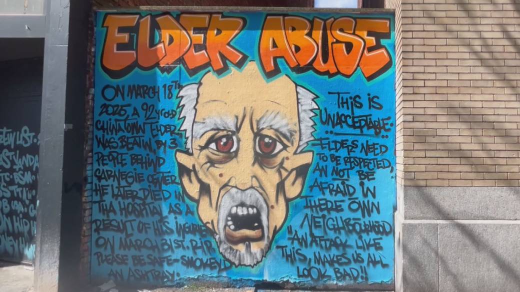 Click to play video: 'Popular artist dedicates mural to senior attacked in DTES'