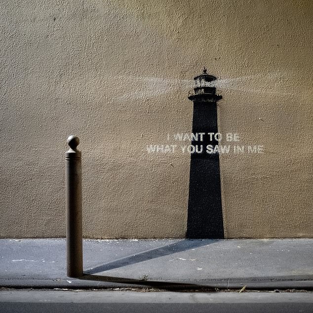 This is the latest Banksy work of art, which he shared on his Instagram on Thursday afternoon