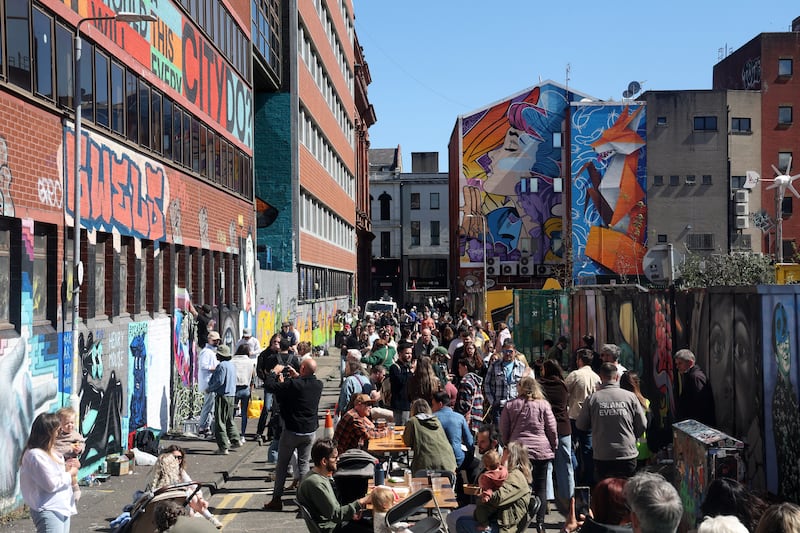 Hit the North Street Art Festival finishes off with a block party featuring 60 local and international artists painting various murals around the Kent Street area in Belfast City Centre PICTURE: MAL MCCANN