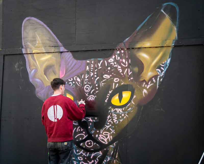 Street Art located on Lower Garfield Street in Belfast by Jam2