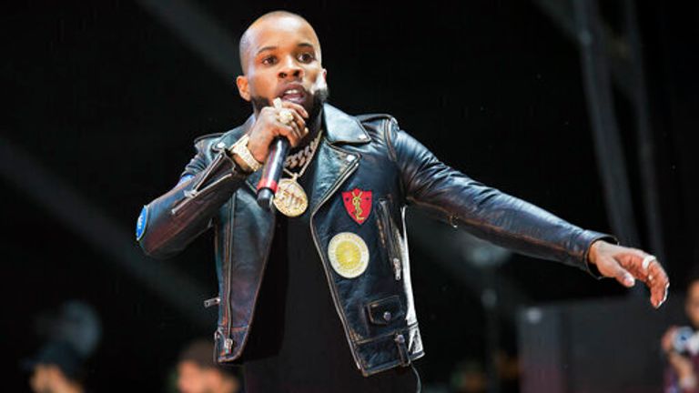 Rapper Tory Lanez performs in 2018. File pic: Scott Roth/Invision/AP