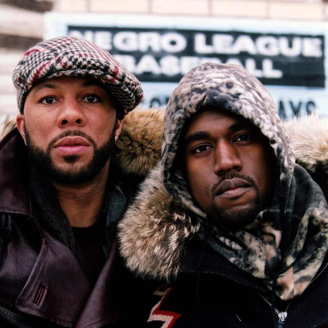 Common and Kanye West on the set of the music video for