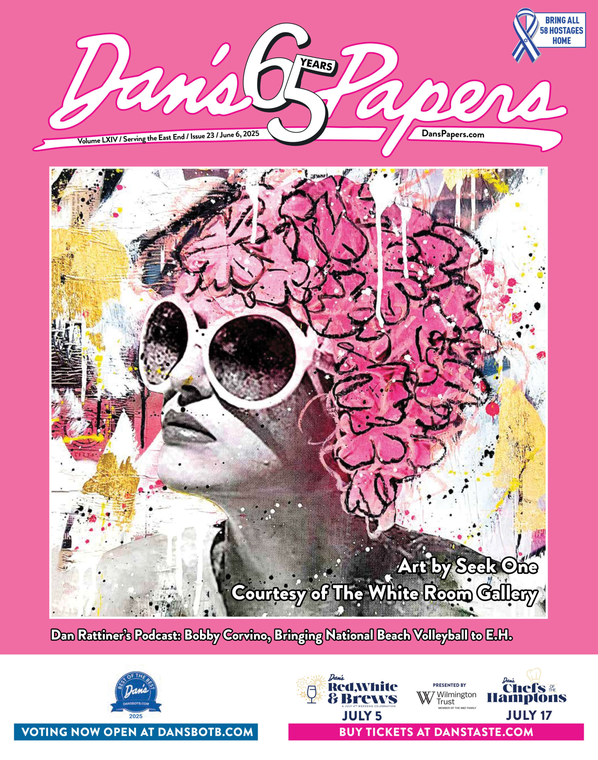 June 6, 2025 Dan's Papers cover art by Seek One, Courtesy The White Room Gallery