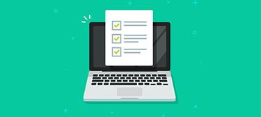 Graphic checklist on laptop 2